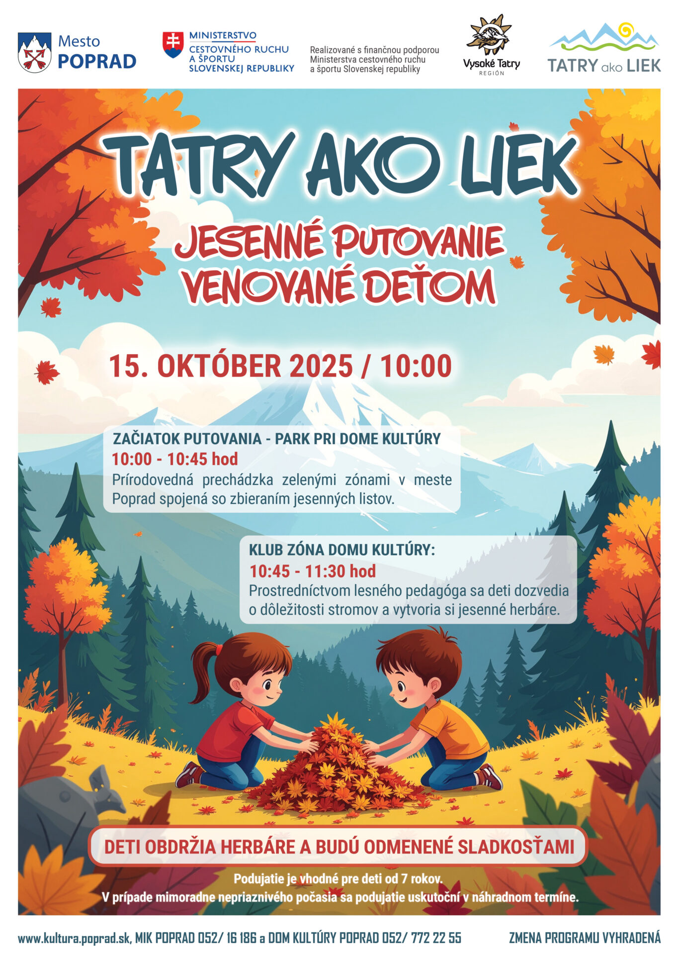 TATRY AKO LIEK – Jesenné putovanie venované deťom