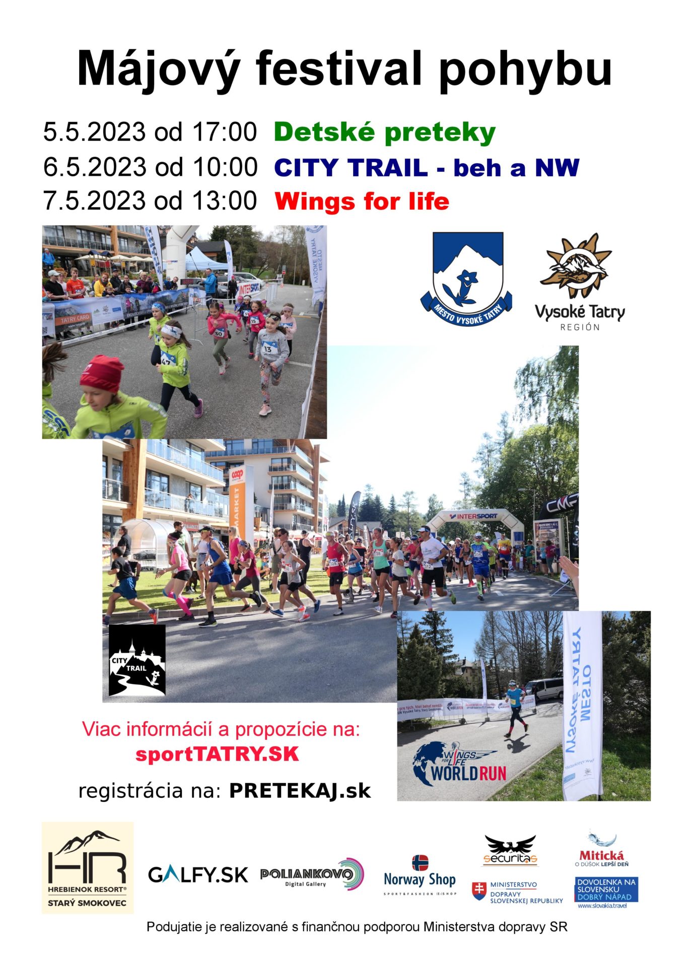 MÁJOVÝ FESTIVAL POHYBU – City trail Vysoké Tatry