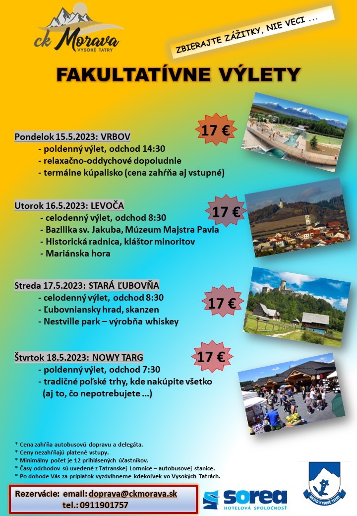 Fakultatívny výlet – STARÁ ĽUBOVŇA