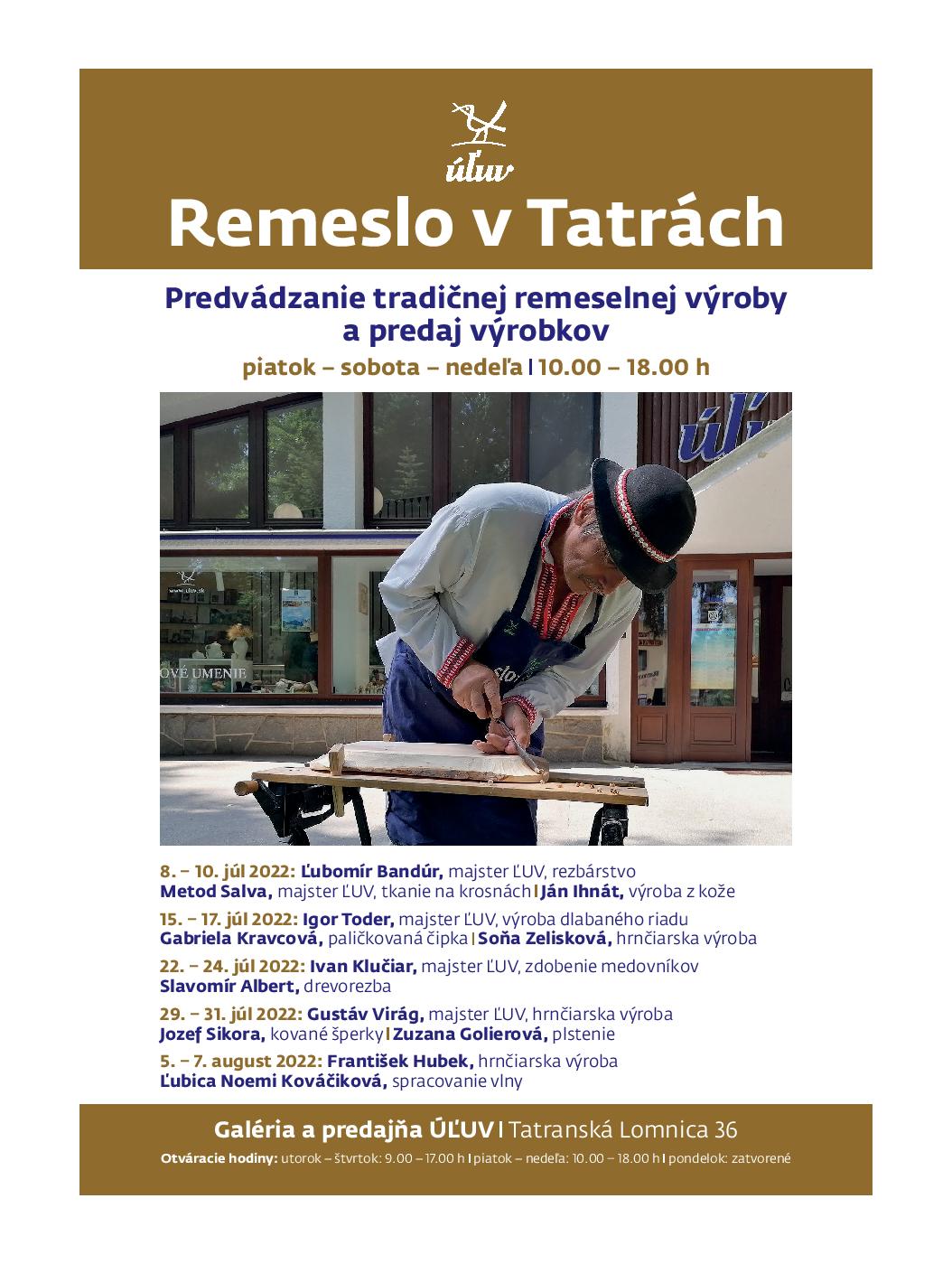 Remeslo v Tatrách