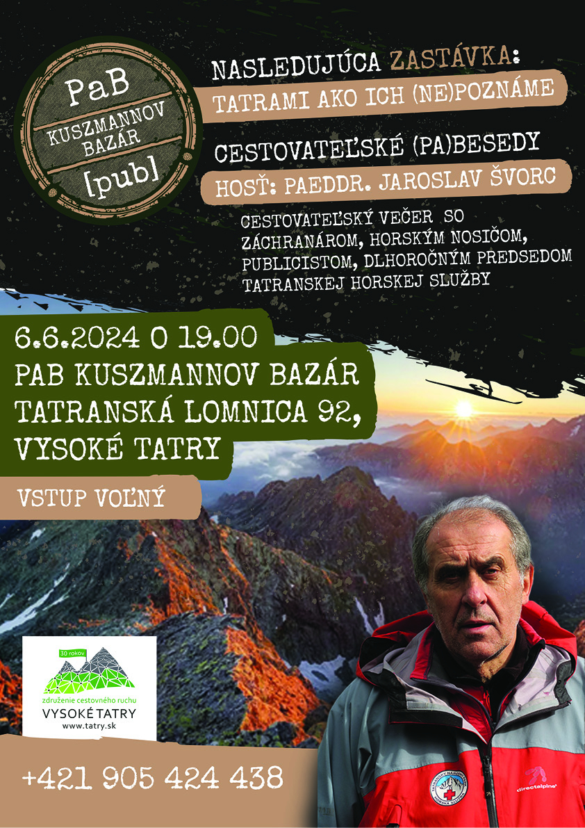 Cestovateľské (pa)besedy – Tatrami ako ich (ne)poznáme