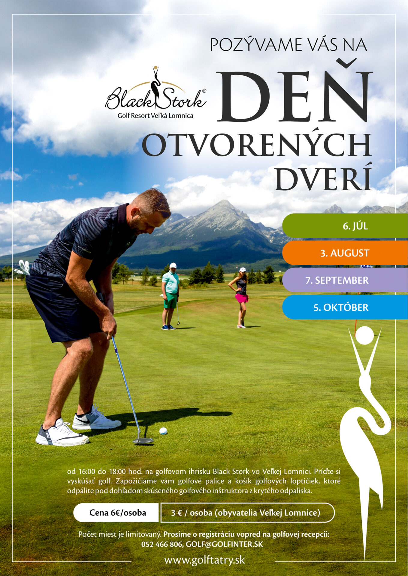 Zažite golf zblízka počas Dní otvorených dverí na ihrisku Black Stork