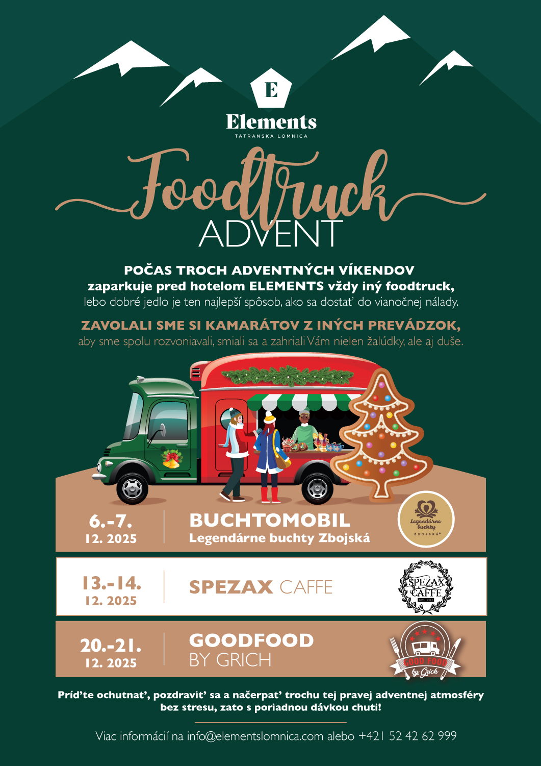 Foodtruck Advent v ELEMENTSe