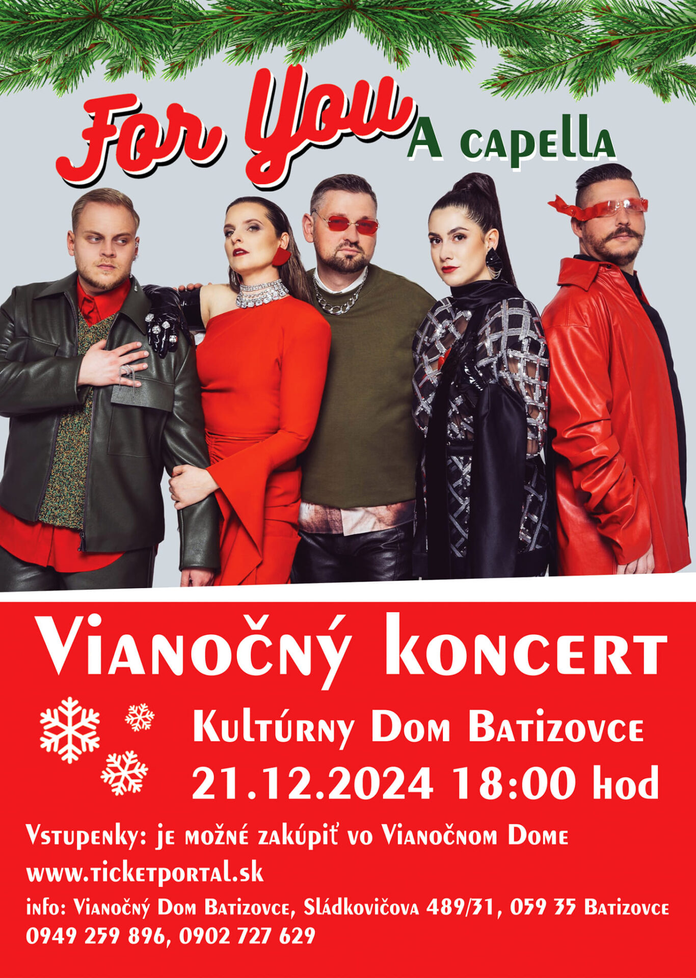 Vianočný koncert For you A capella