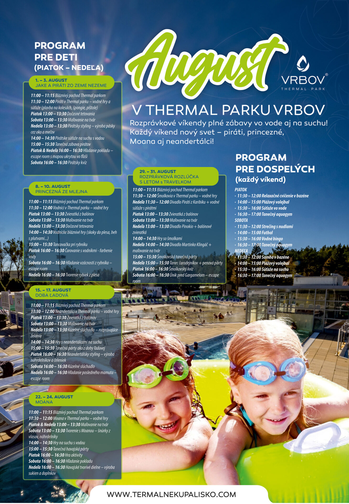 August v Thermal parku Vrbov