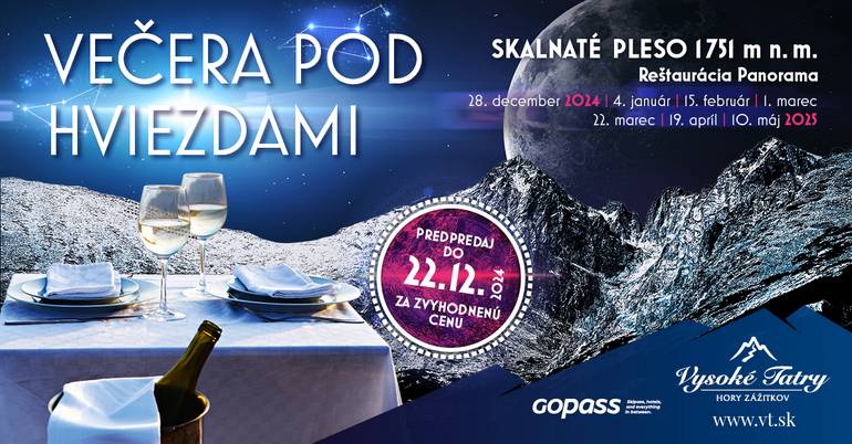 Večera pod hviezdami – Skalnaté Pleso