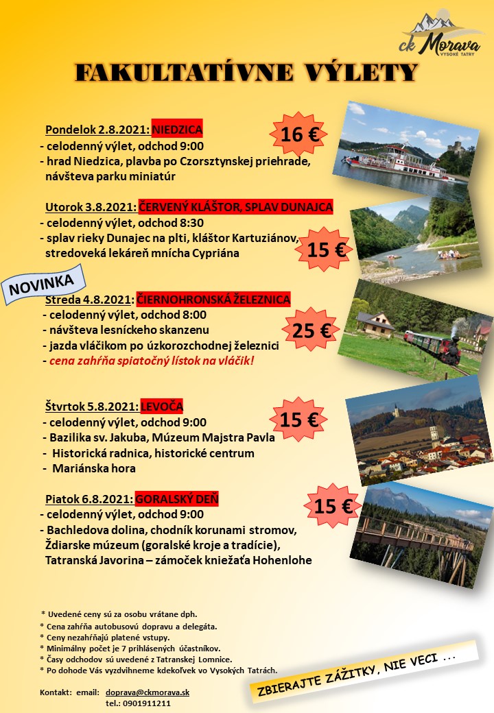 Fakultatívny výlet – LEVOČA