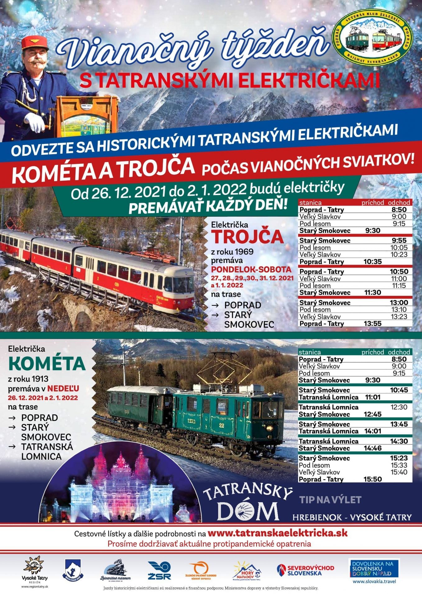 Vianočný týždeň s Tatranskými električkami