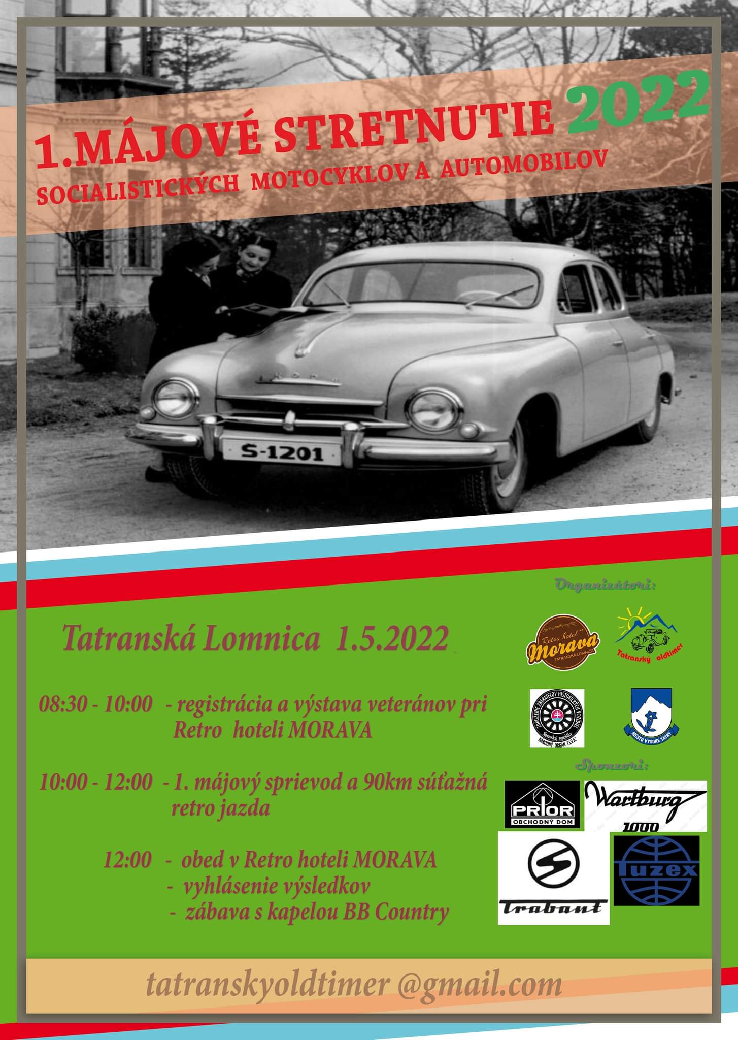 1.májové stretnutie socialistických motocyklov a automobilov 2022