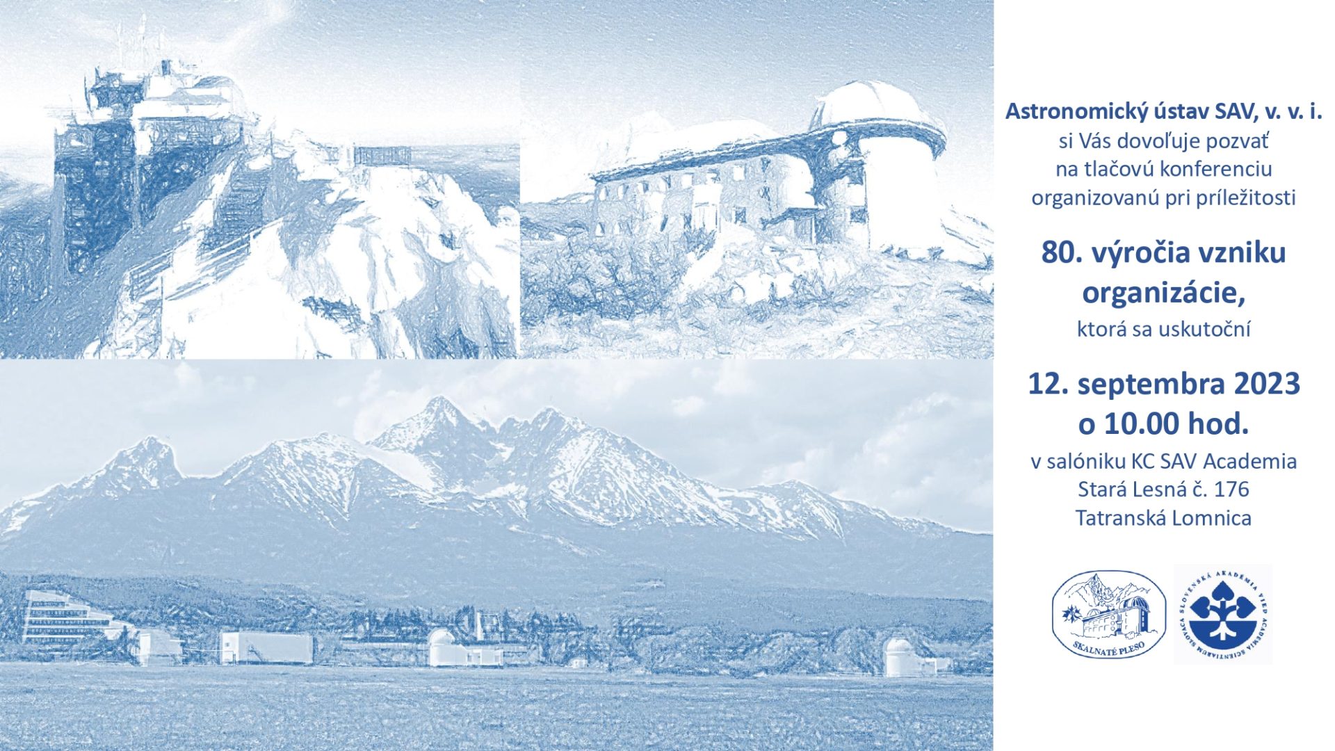 Tlačová konferencia pri príležitosti 80. výročia vzniku Astronomického ústavu