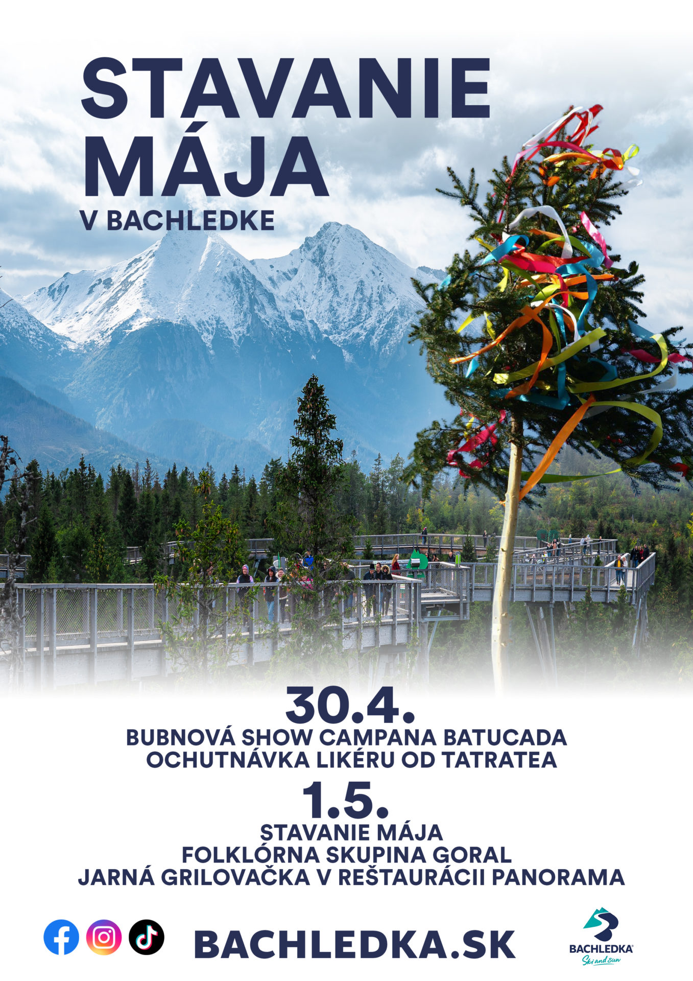 Stavanie mája v Bachledke