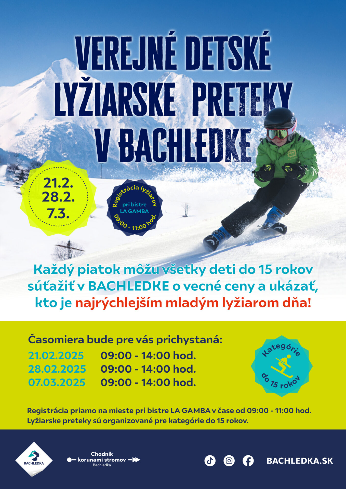 Verejné detské lyžiarske preteky v Bachledke