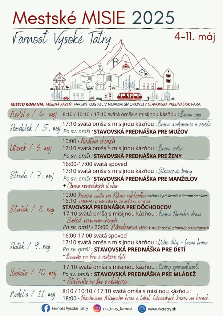 Mestské misie Vysoké Tatry 2025