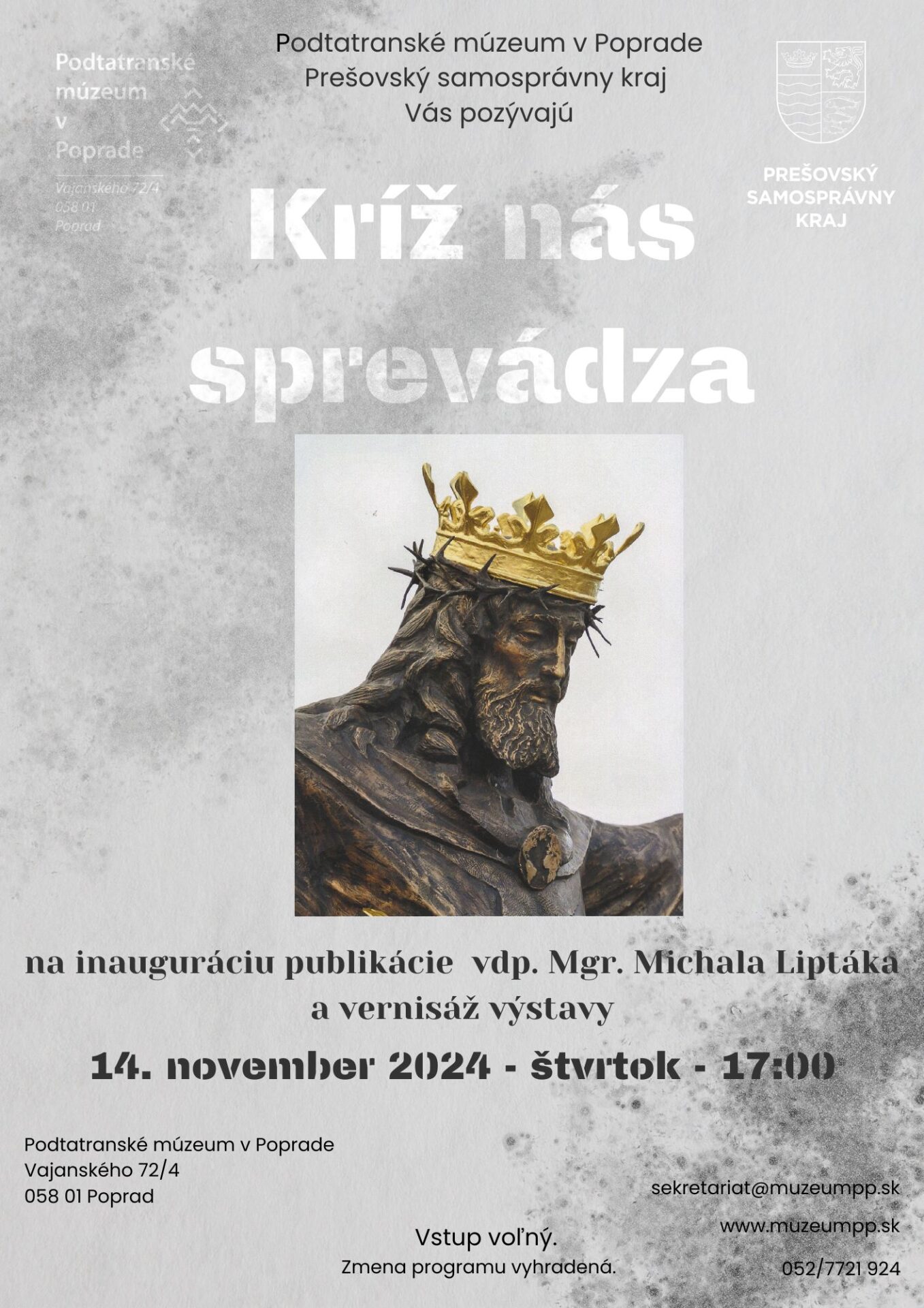 KRÍŽ NÁS SPREVÁDZA – inaugurácia publikácie a vernisáž výstavy