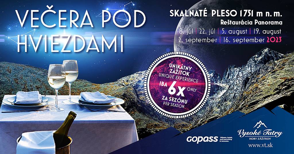 Večera pod hviezdami – Skalnaté Pleso
