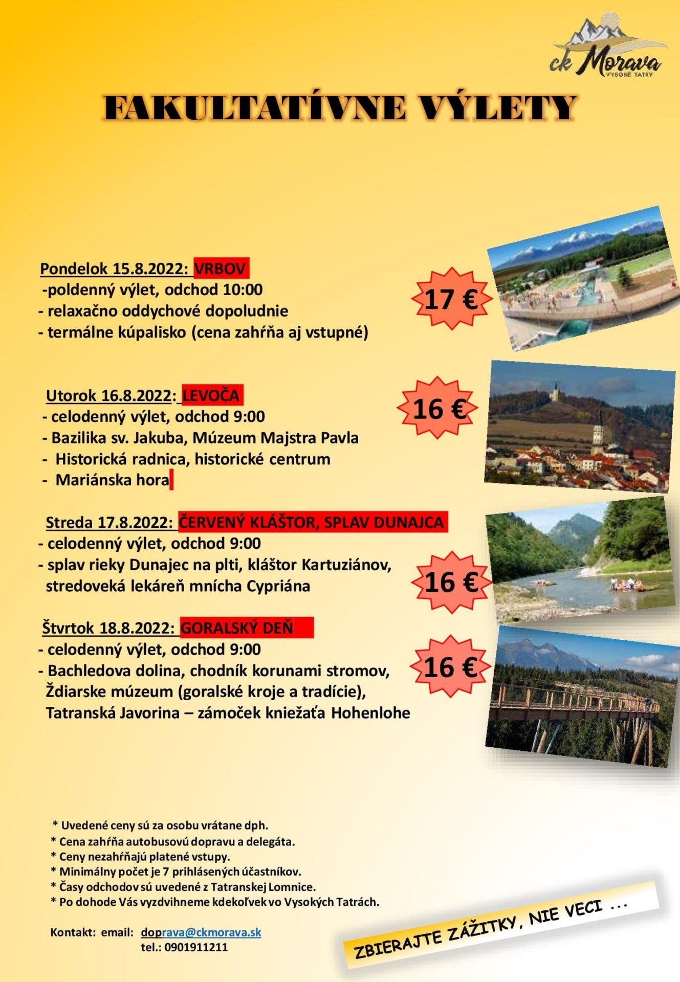 Fakultatívny výlet – GORALSKÝ DEŇ