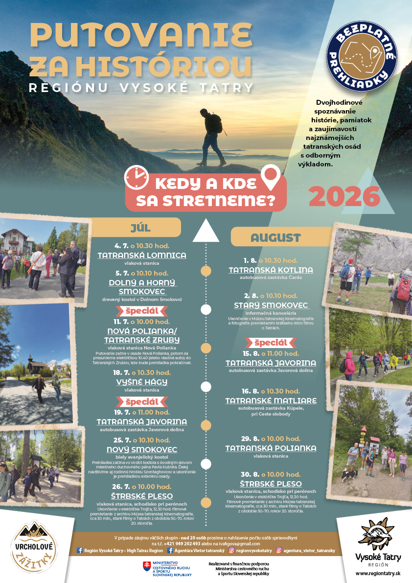 PUTOVANIE ZA HISTÓRIOU REGIÓNU VYSOKÉ TATRY – ŠTRBSKÉ PLESO