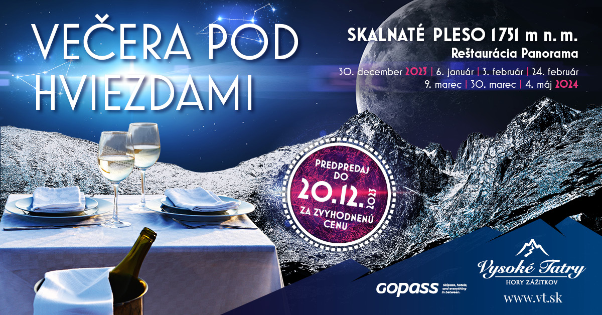Večera pod hviezdami – Skalnaté Pleso