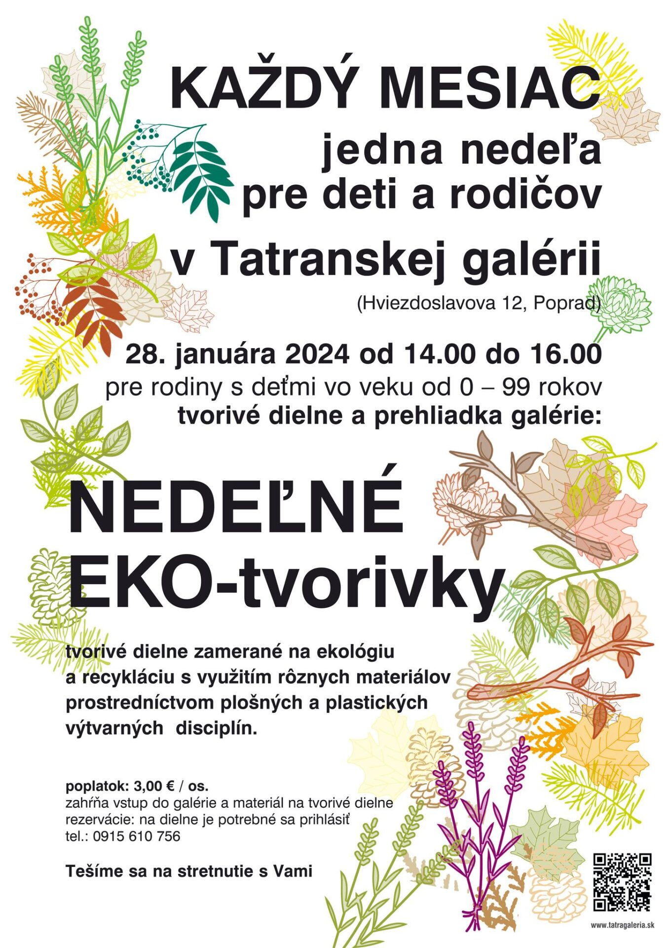 Nedeľné tvorivé dielne Eko-tvorivky