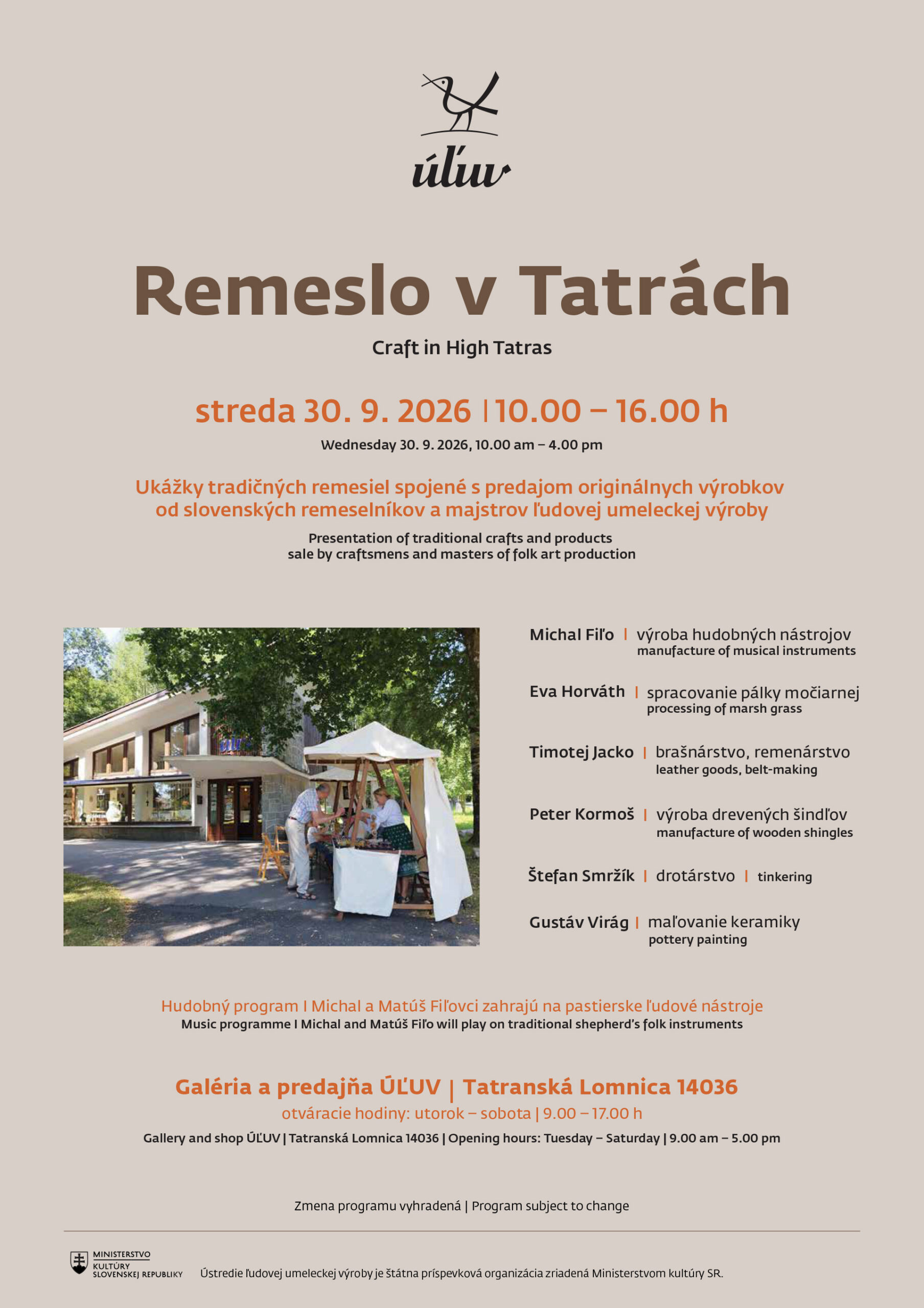 Remeslo v Tatrách jesenná edícia