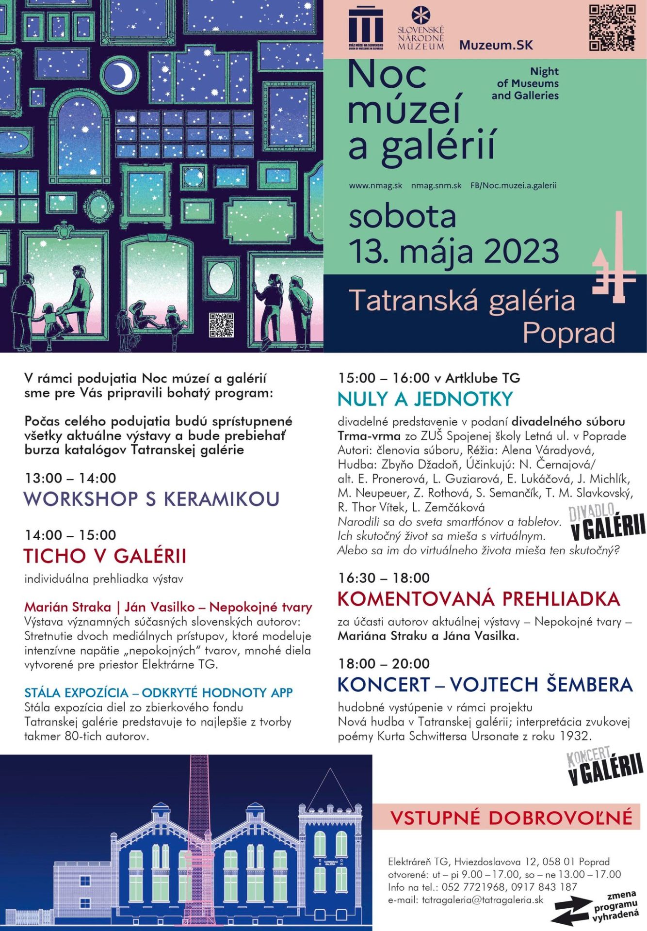 Noc múzeí a galérií v Tatranskej galérii v Poprade