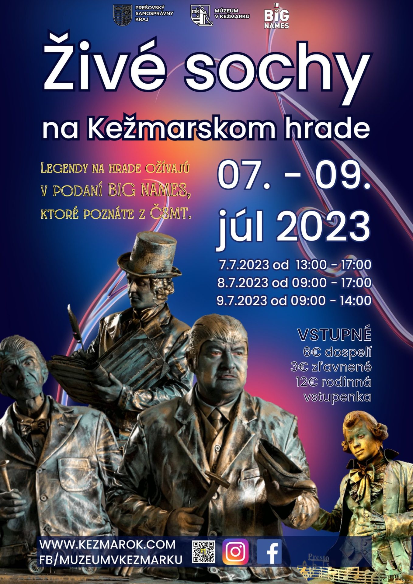 Živé sochy na Kežmarskom hrade