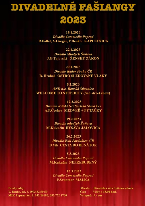 Divadelné fašiangy 2023 – Neprebudený