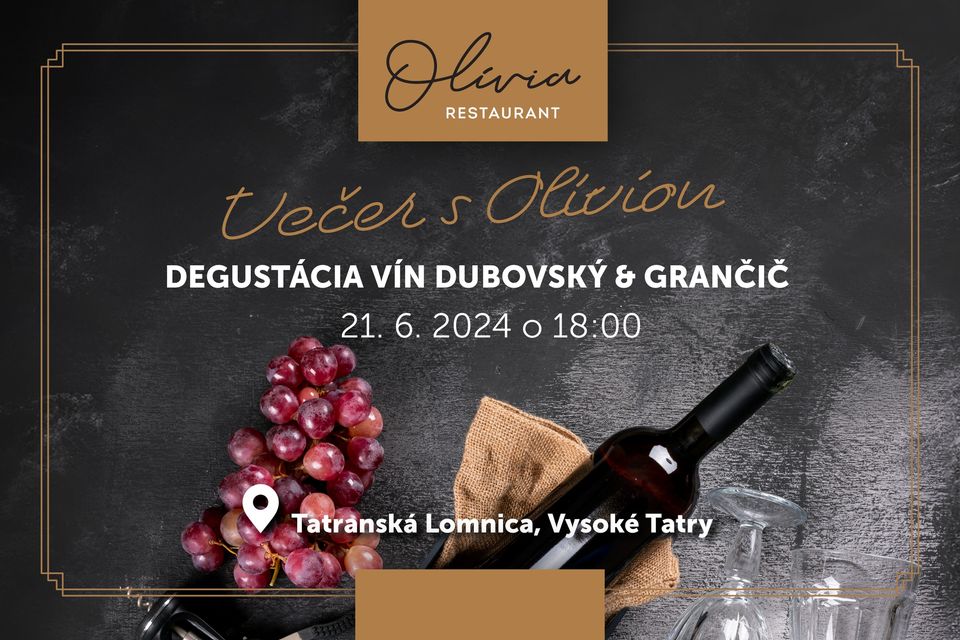 Večer s Olíviou – Degustácia kvalitných slovenských vín