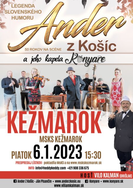 GALAKONCERT Ander z Košíc a jeho kapela KONYARE + VILO KALMAN