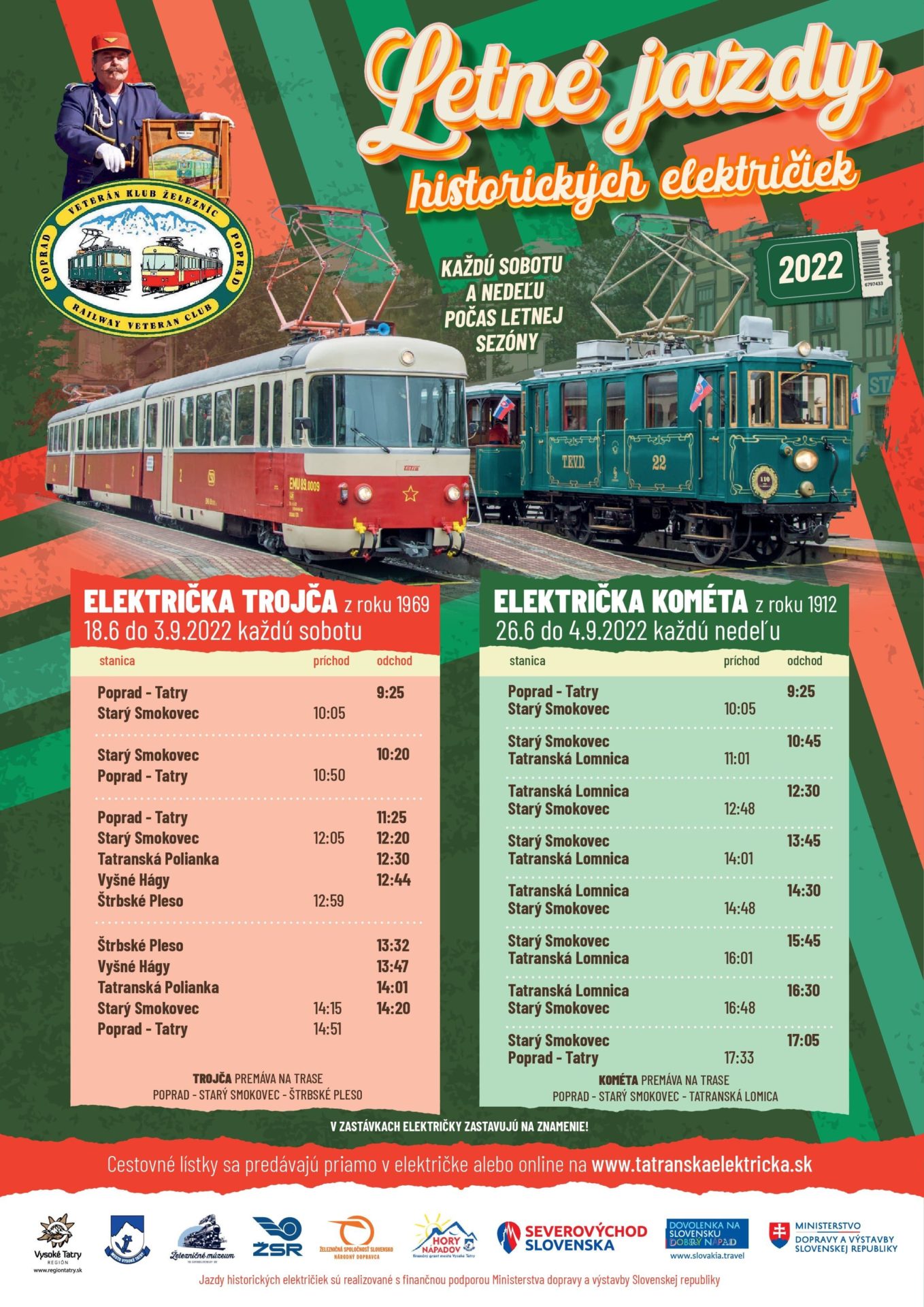 Jazda historickými električkami Kométa a Trojča