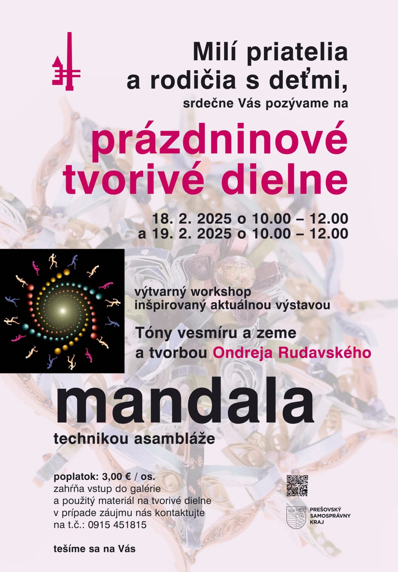 Prázdninové tvorivé dielne pre deti a rodičov