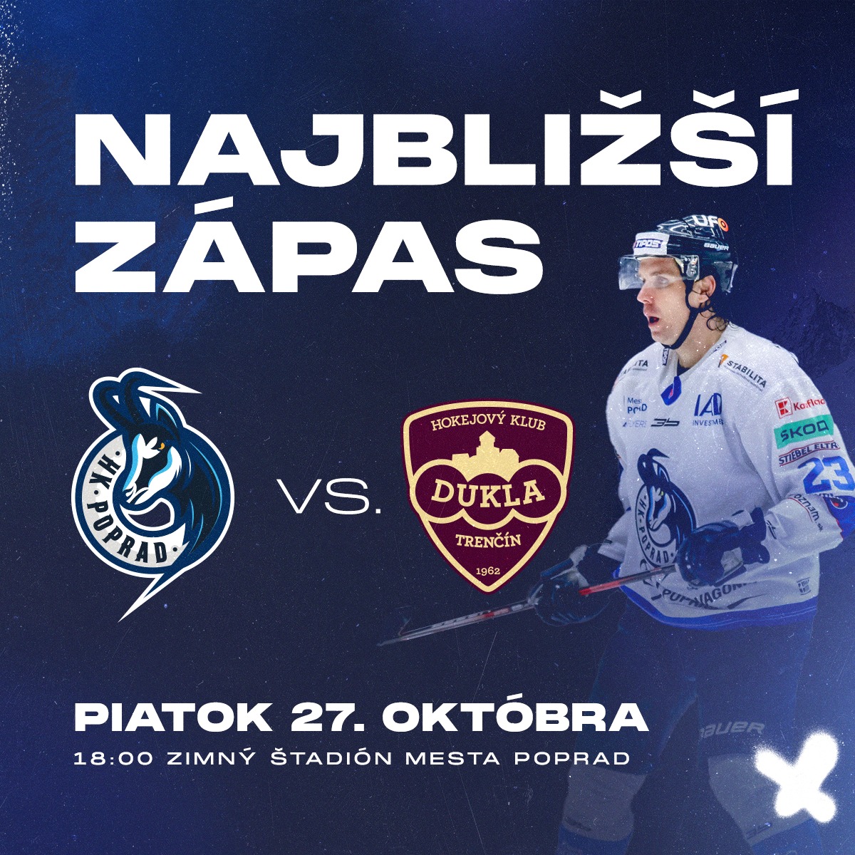 Hokejový zápas HK Poprad vs. HK Dukla Trenčín