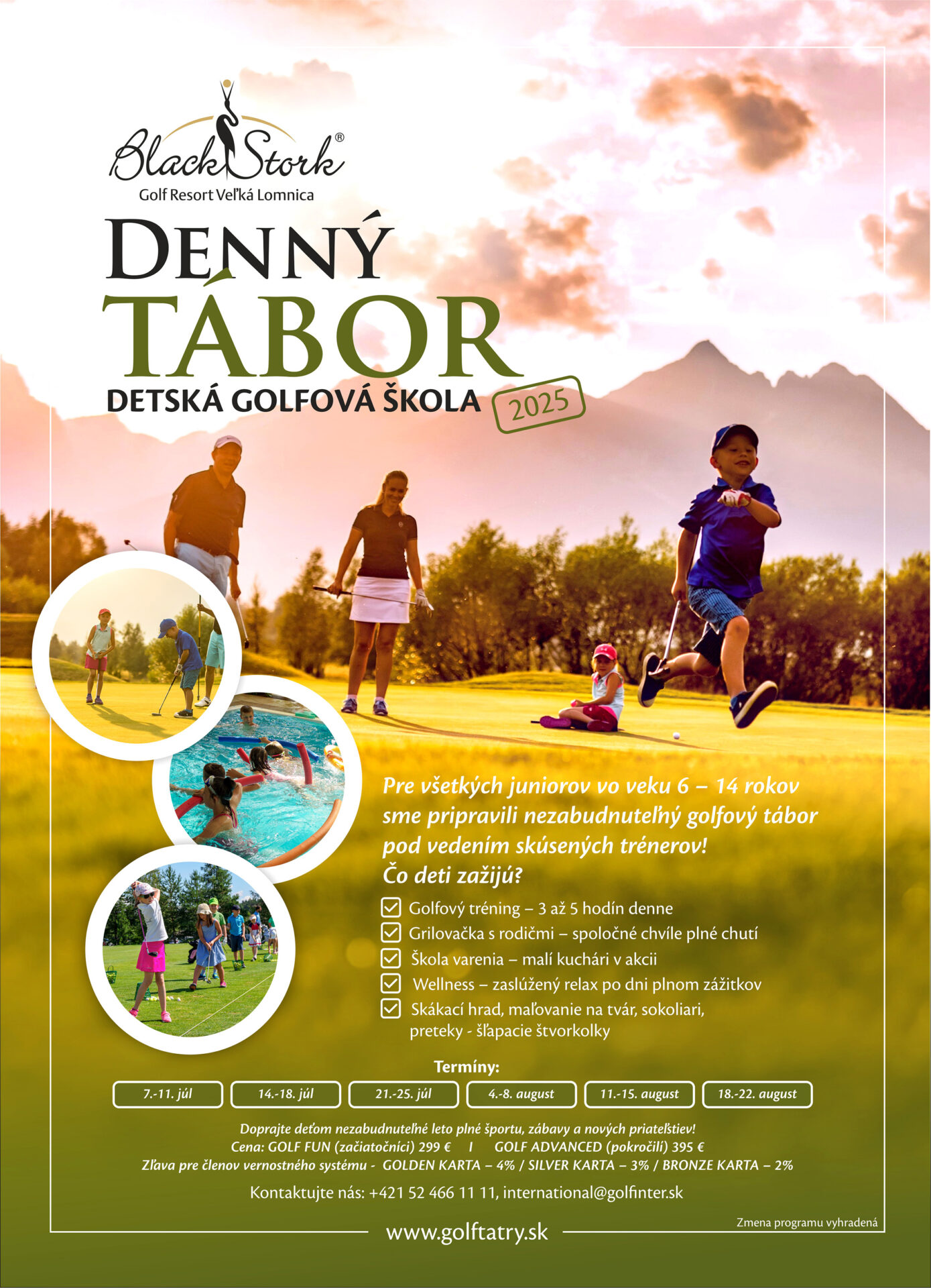 Denný tábor – Detská golfová škola