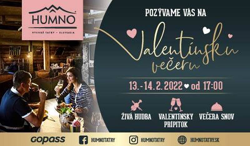 Valentínska večera v Humno Tatry