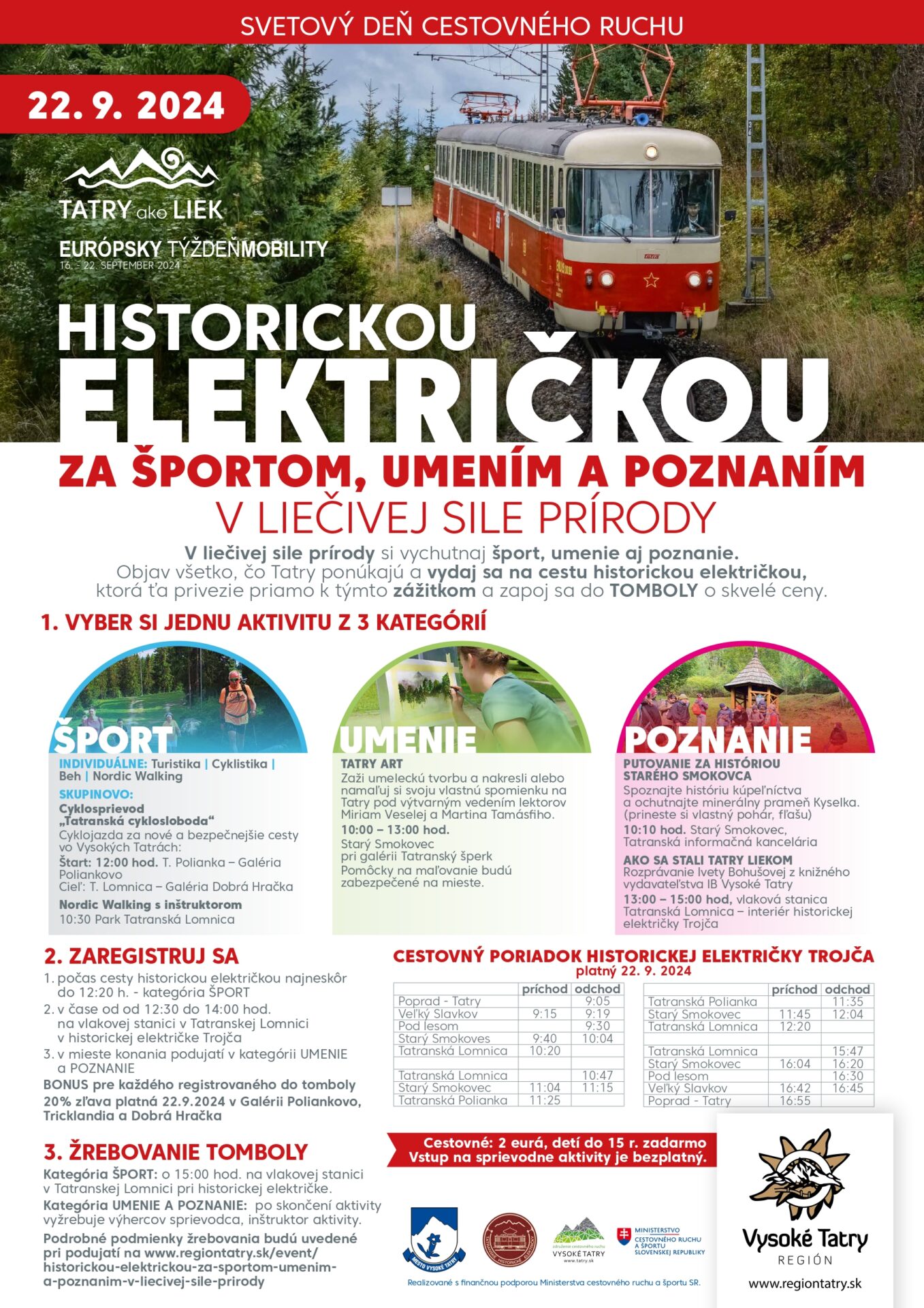 Historickou električkou za športom, umením a poznaním v liečivej sile prírody