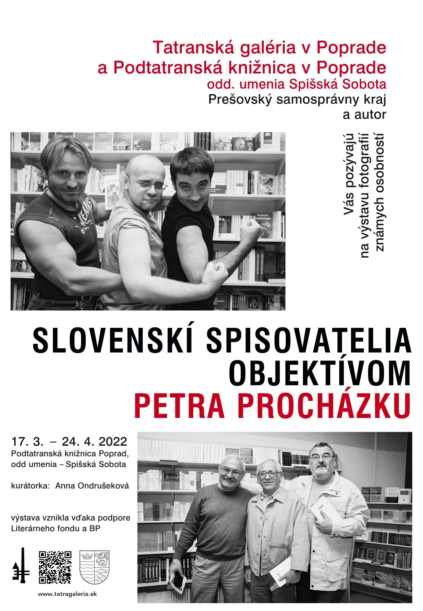 Výstava fotografií – Slovenskí spisovatelia objektívom Petra Procházku v Spišskej Sobote