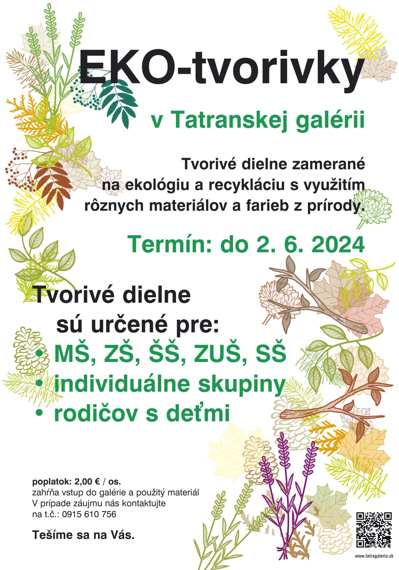 Nedeľné tvorivé dielne Eko-tvorivky