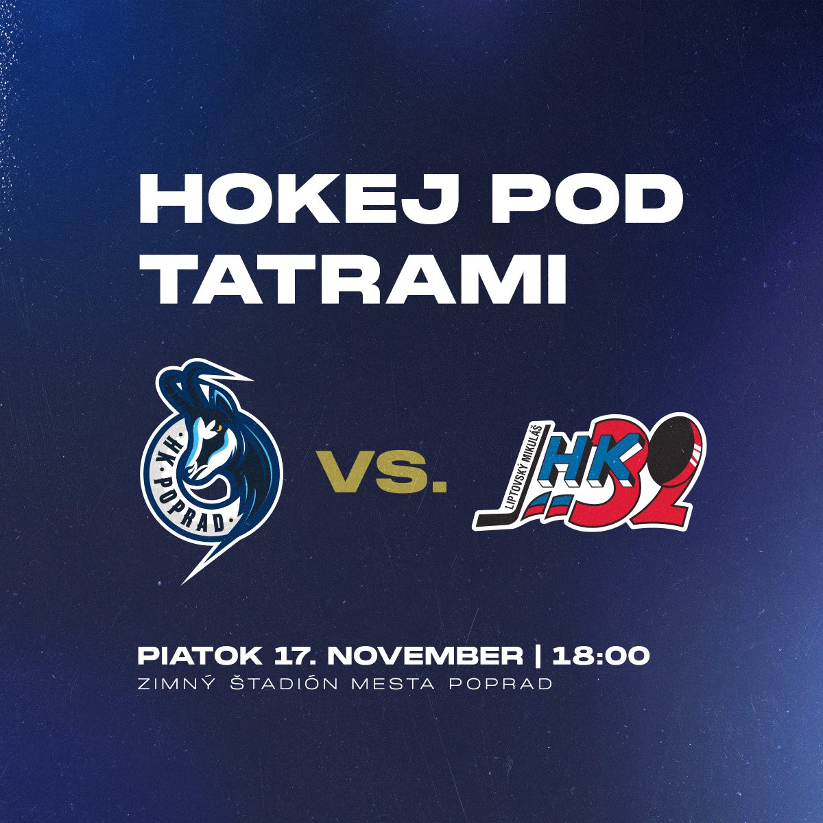 Hokejový zápas HK Poprad – MHk 32 Liptovský Mikuláš
