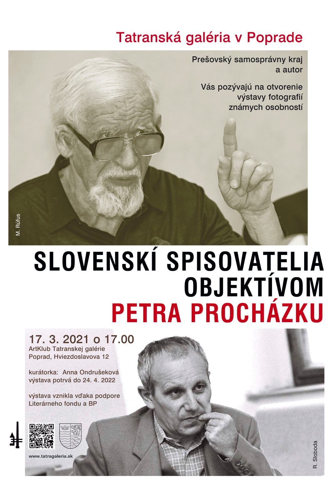 Výstava fotografií – Slovenskí spisovatelia objektívom Petra Procházku