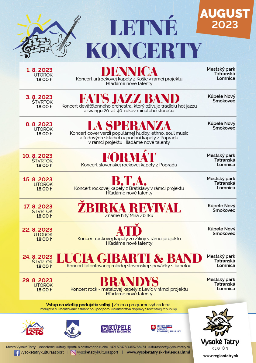 Tatranské kultúrne leto – Koncerty – FATS JAZZ BAND