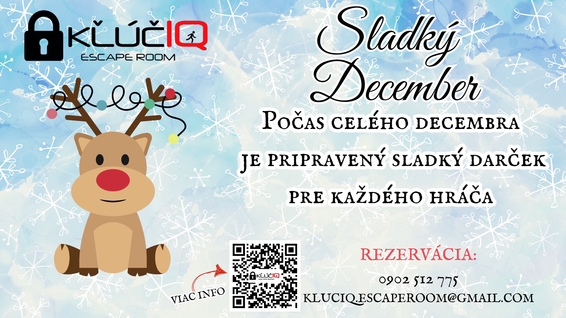 KľúčIQ Escape Room – Sladký december