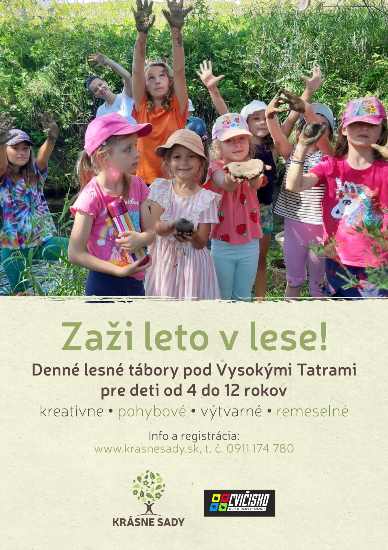 Denné lesné tábory pod Vysokými Tatrami pre deti od 4 do 12 rokov