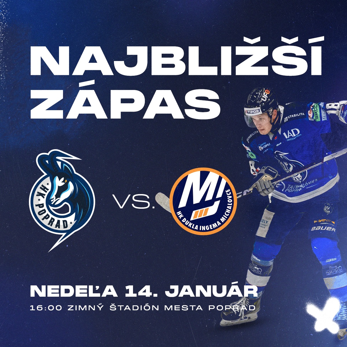 Hokejový zápas HK Poprad – HK Dukla Ingema Michalovce