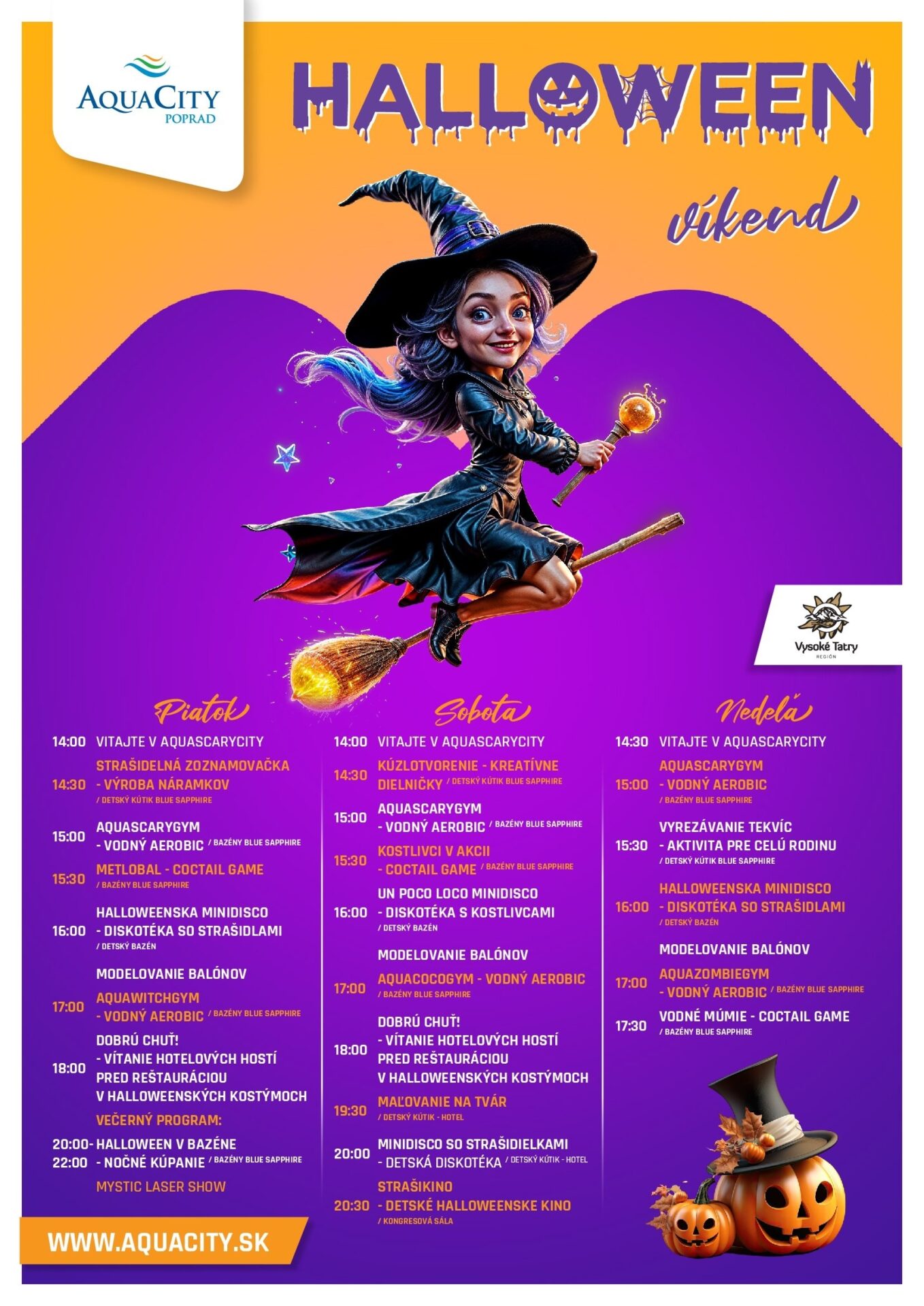 Halloweenska párty v AquaCity Poprad