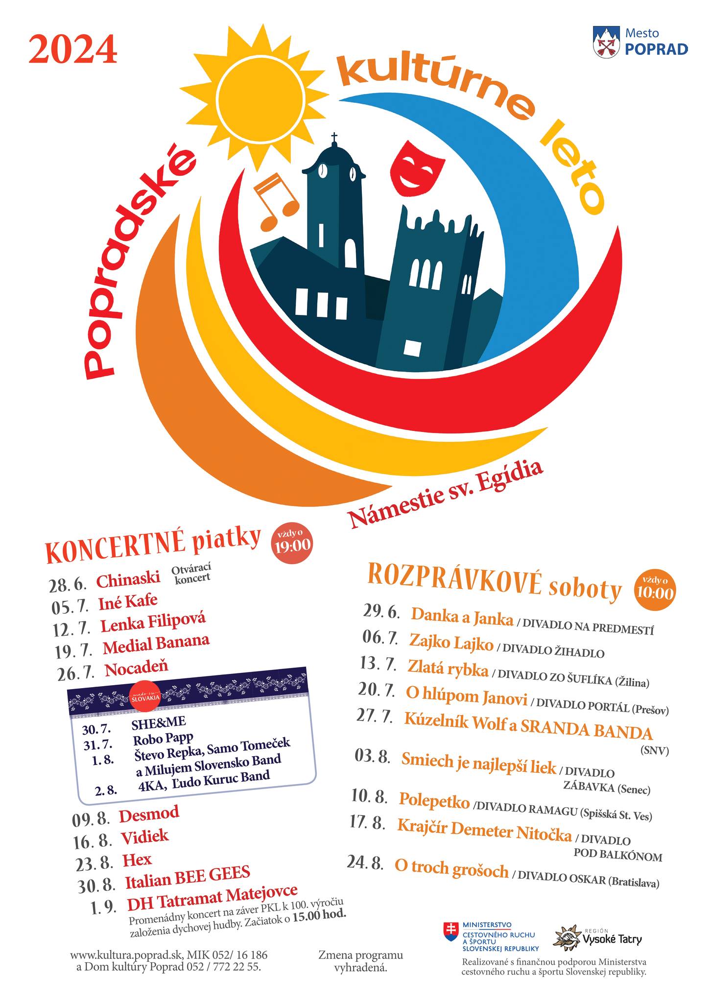 Popradské kultúrne leto – rozprávkové soboty – O TROCH GROŠOCH