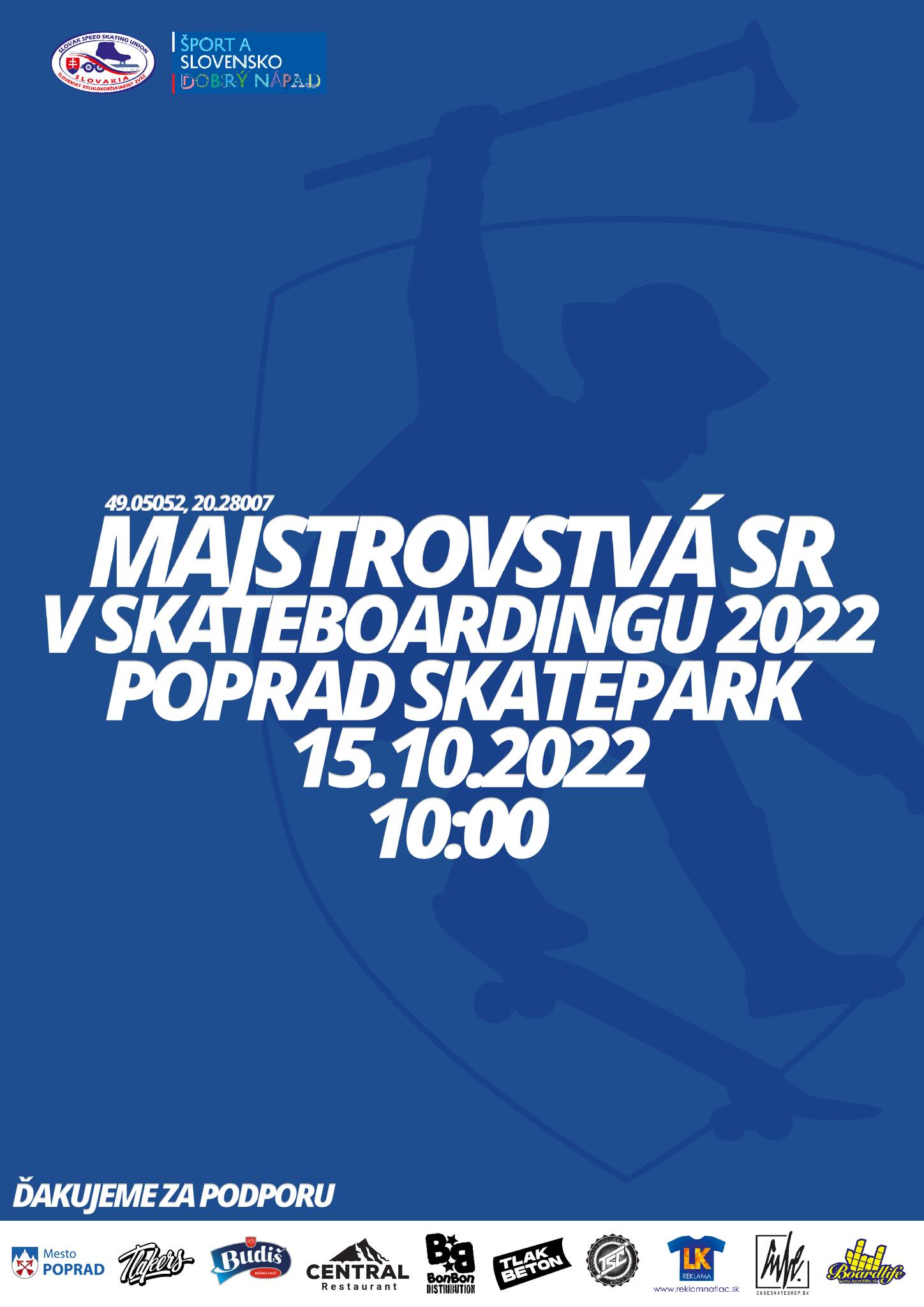 Majstrovstvá SR v skateboardingu 2022