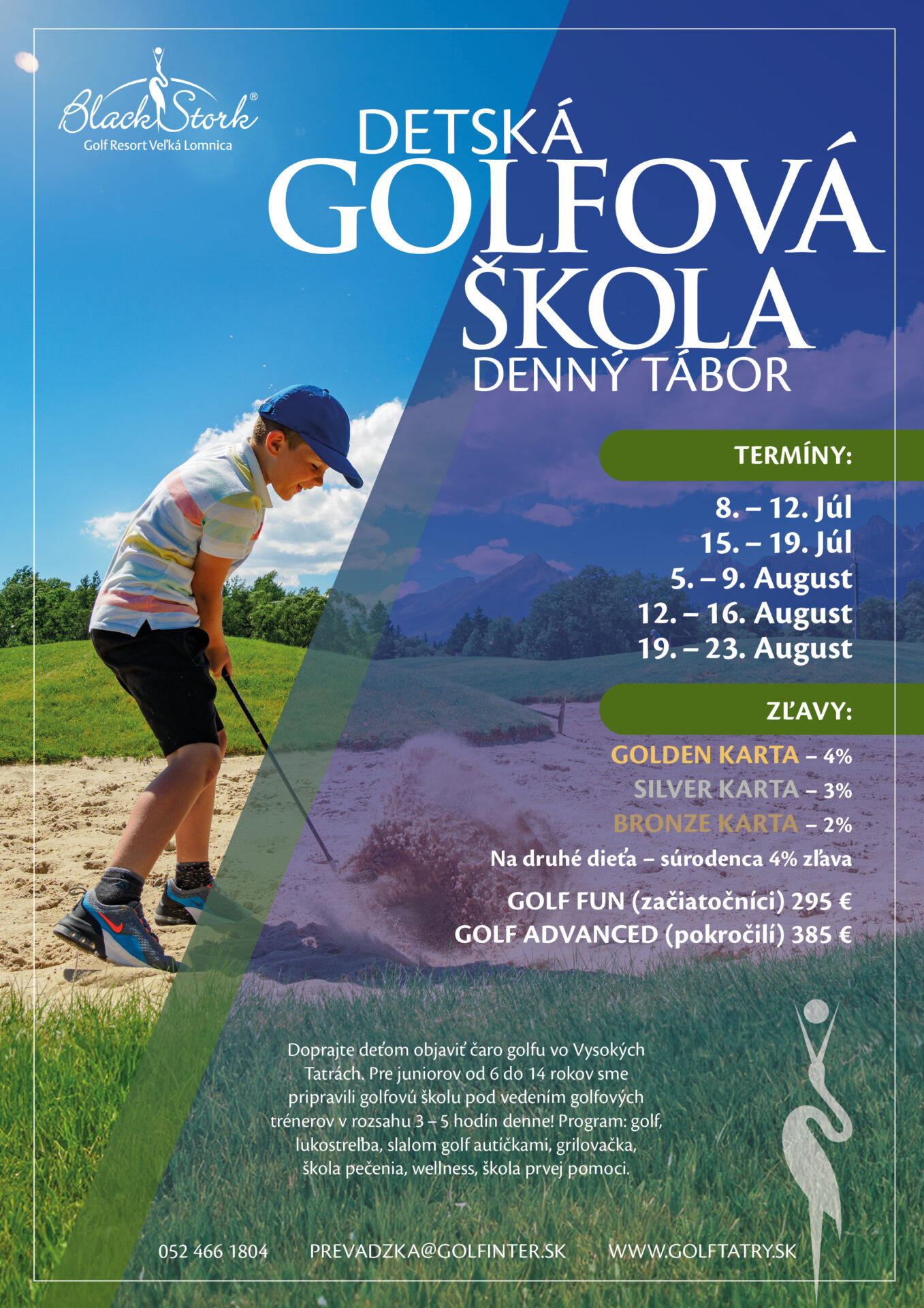 Denný Tábor – Detská Golfová škola
