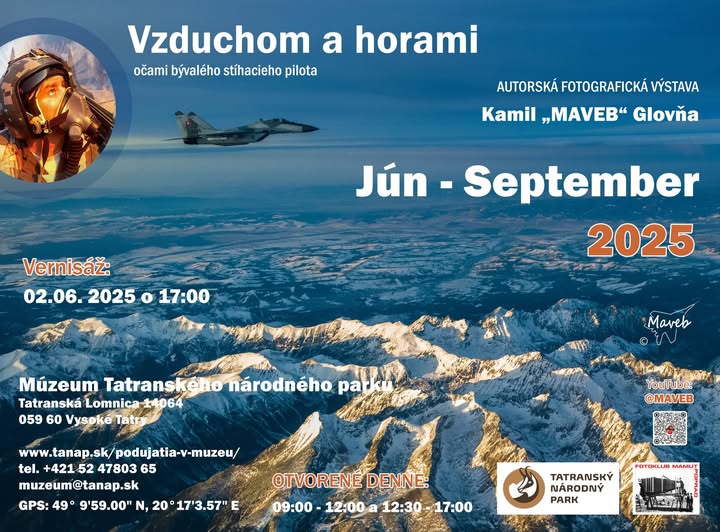 Fotografická výstava Kamila „Maveb“ Glovňu – Vzduchom a horami