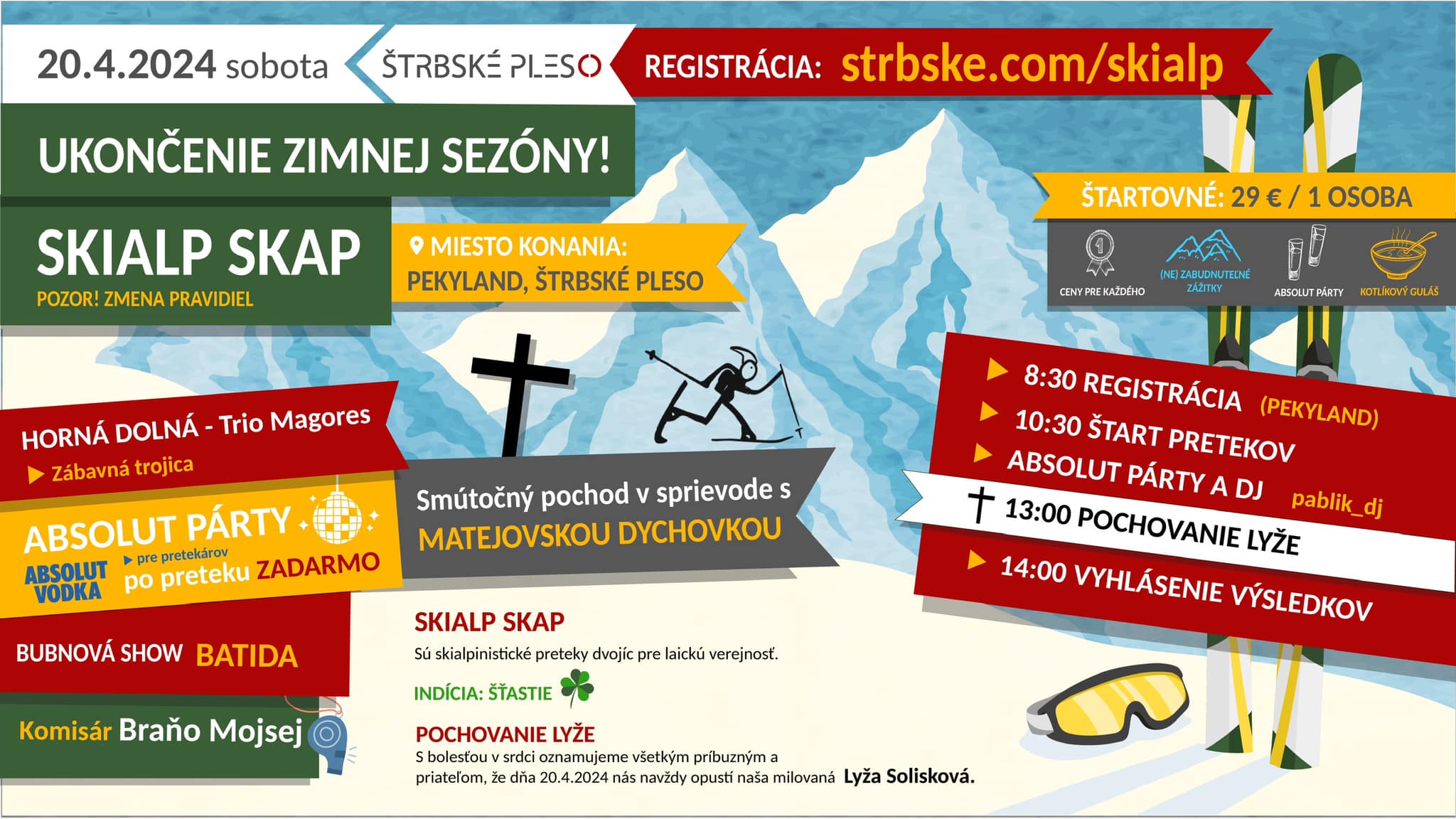 Ukončenie zimnej sezóny – SKIALP SKAP! – ZMENA!!!