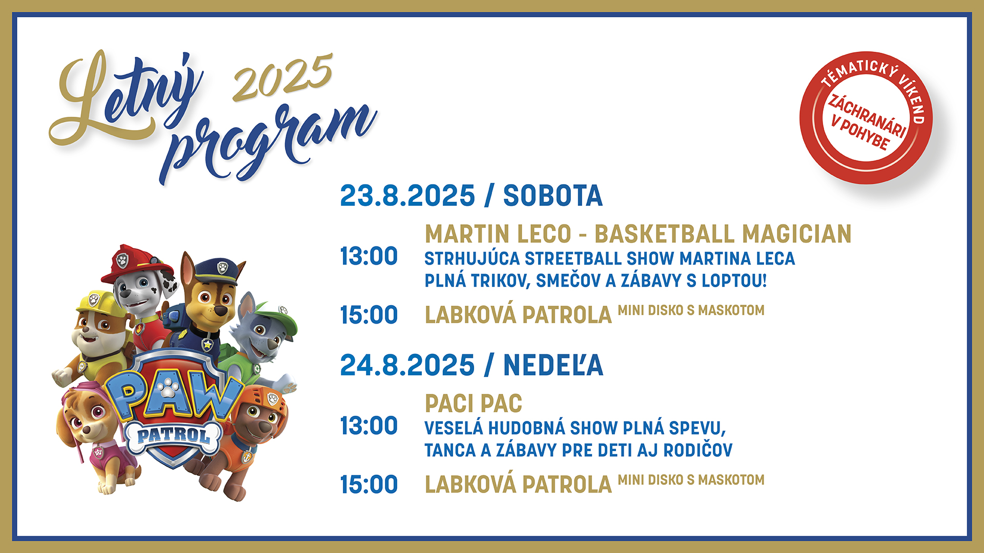 Letný program v AquaCity Poprad